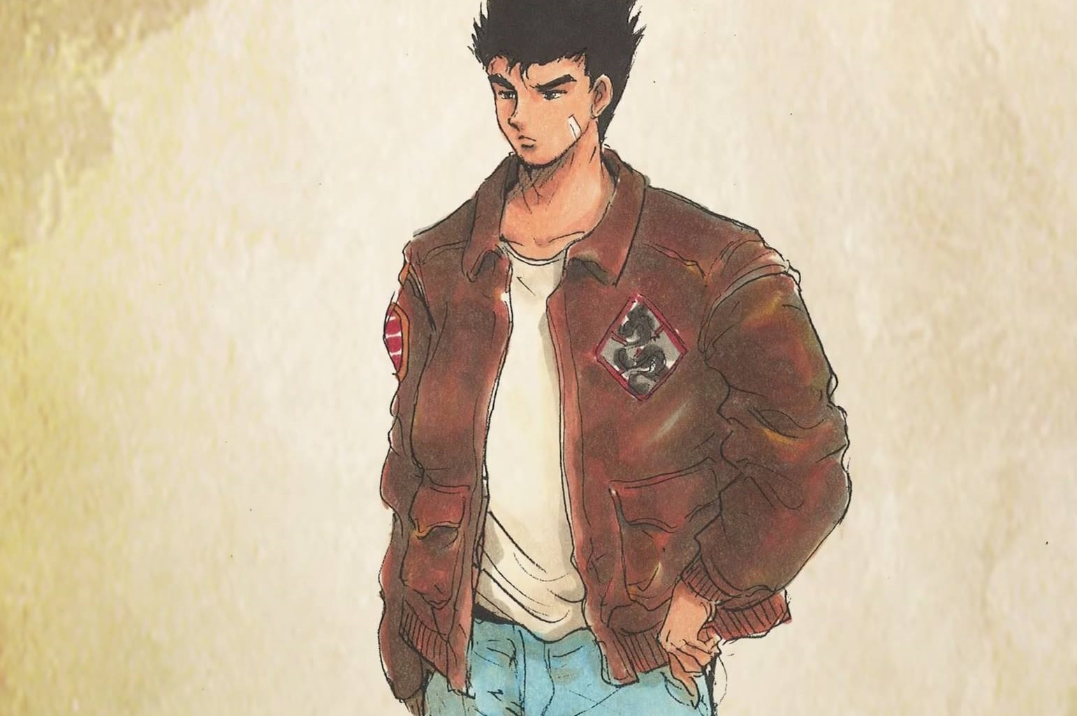 Concept art for Shenmue (1999) showing Ryo Hazuki.