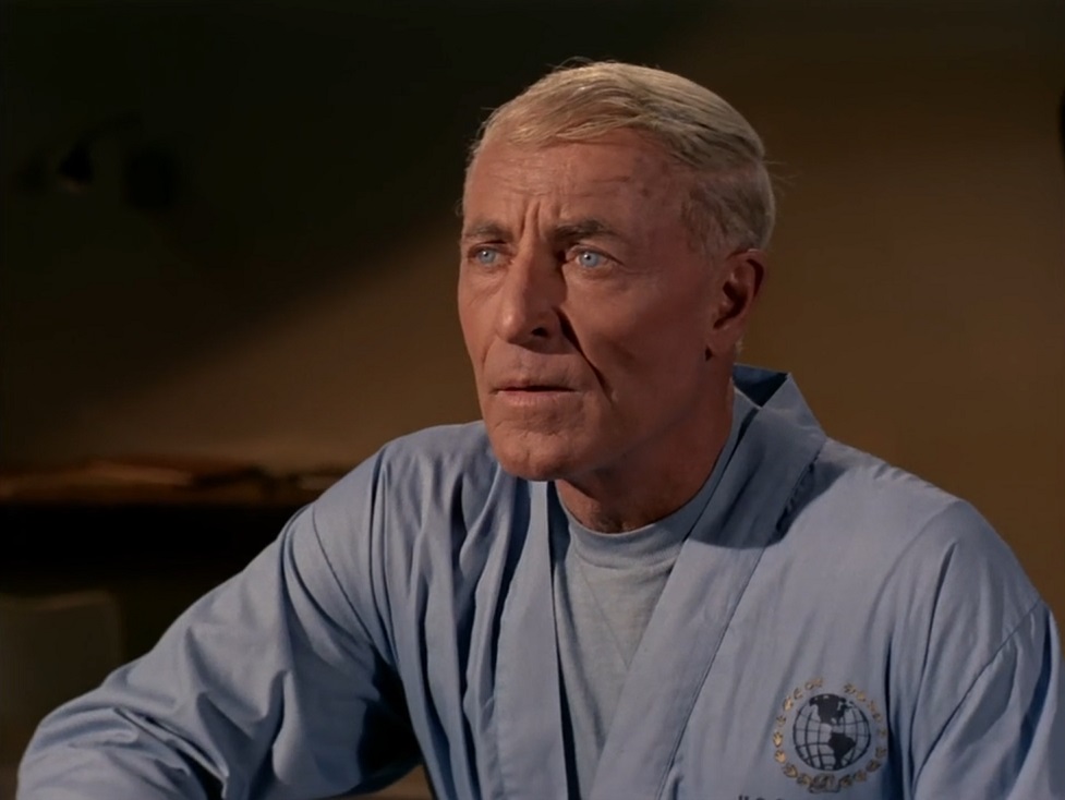 Still frame from The Cage showing Dr Boyce