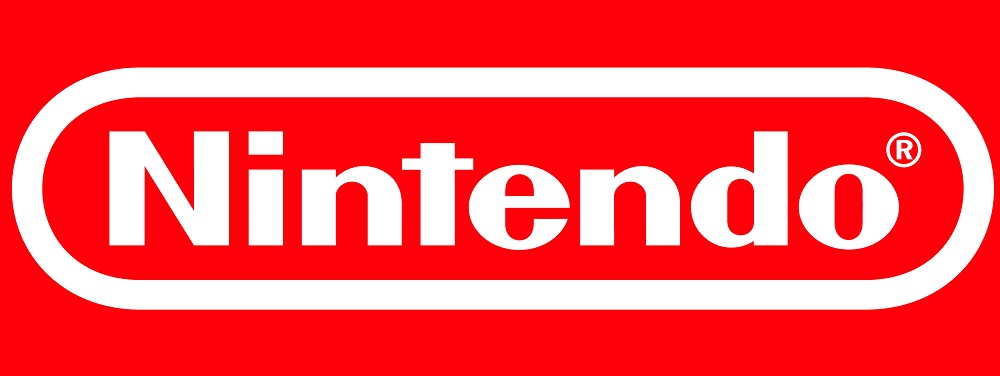 Nintendo's logo on a red background.