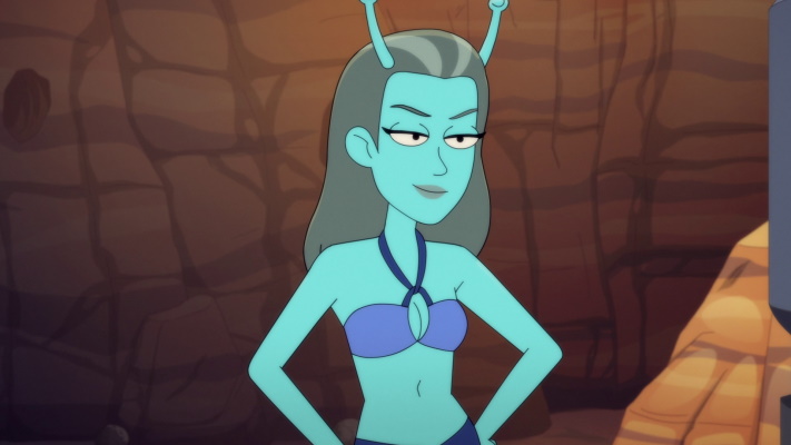 Still frame from Lower Decks Mining the Mind's Mines showing Jennifer