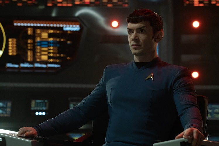 Promo photo from Strange New Worlds Season 2 showing Spock.