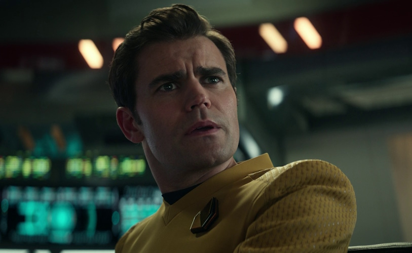 Still frame from Star Trek: Strange New Worlds Season 2 showing an alternate timeline Kirk.