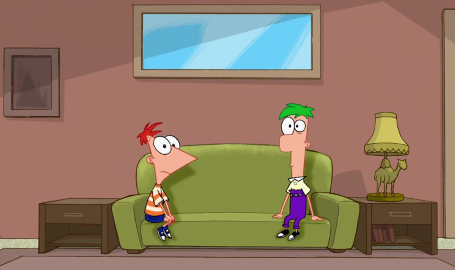Still frame from Phineas and Ferb Season 1.