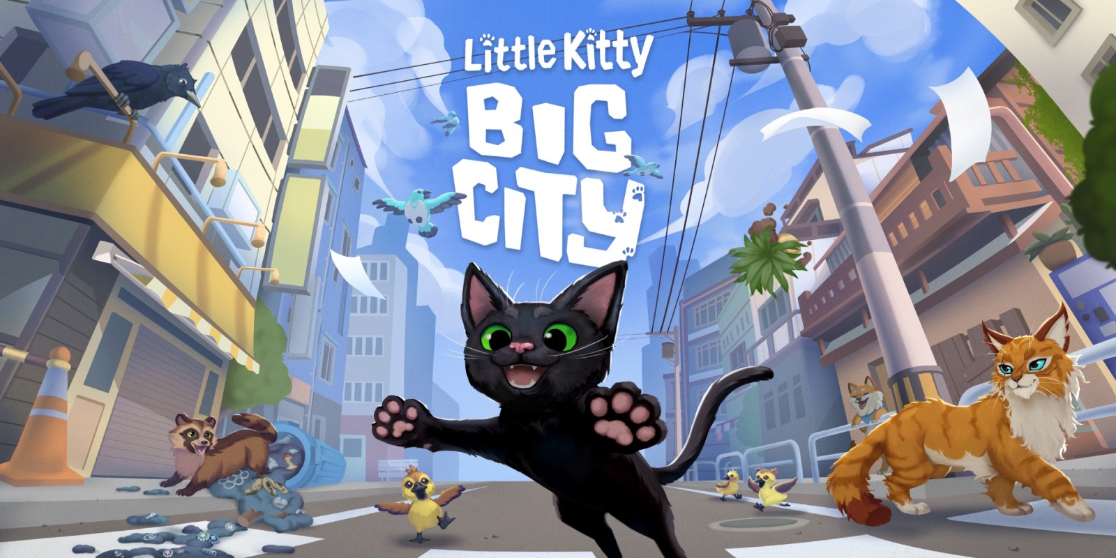 Banner for the upcoming video game Little Kitty, Big City,