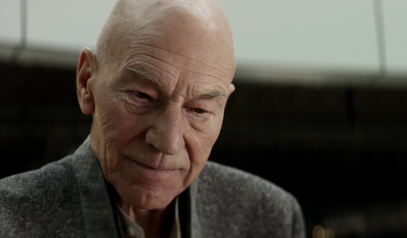 Still frame from "Remembrance," the first episode of Star Trek: Picard, featuring Sir Patrick Stewart as Jean-Luc Picard.