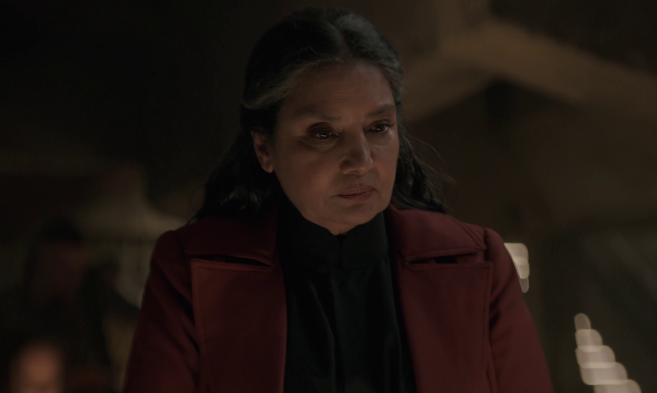 Still frame of Halo Season 2 (2024) showing Admiral Parangosky.