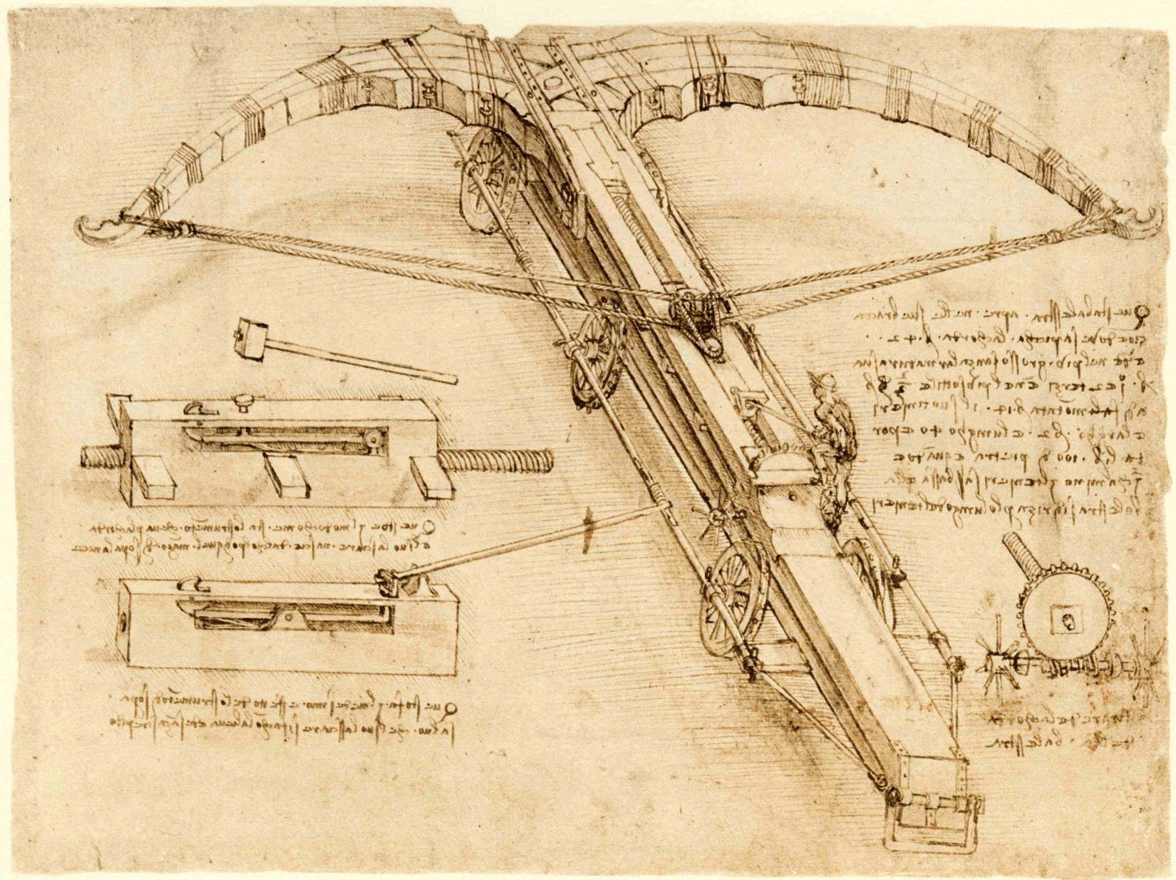 A page from Leonardo da Vinci's sketchbook.
