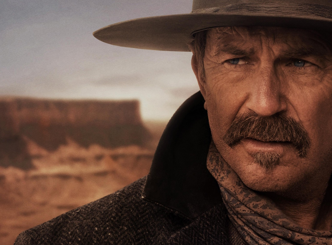 Cropped poster for Horizon: An American Saga showing Kevin Costner's character.