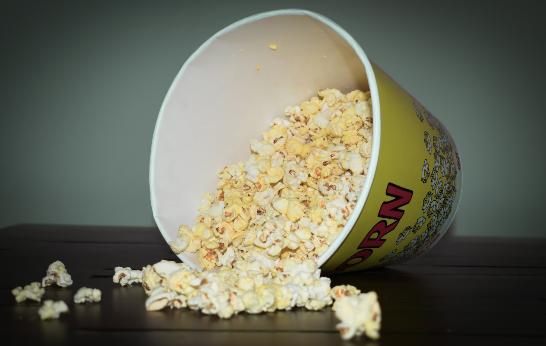 Stock photo of a popcorn bucket.