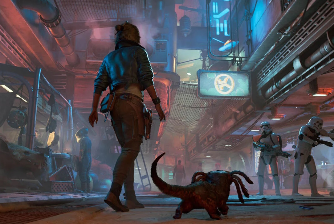 Promo image for Star Wars: Outlaws showing the main character.