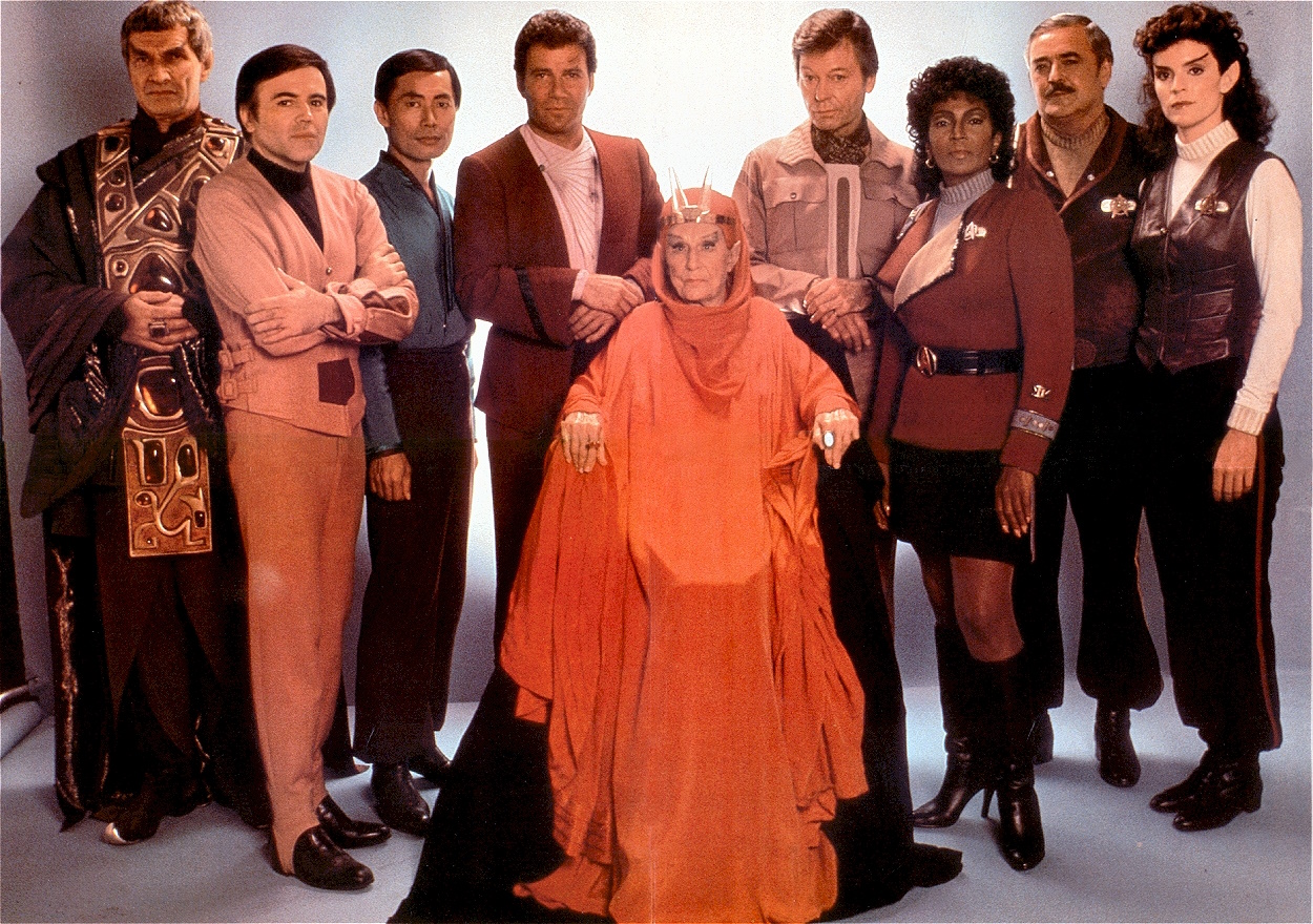 Promo photo of the cast of Star Trek III: The Search for Spock (1984).