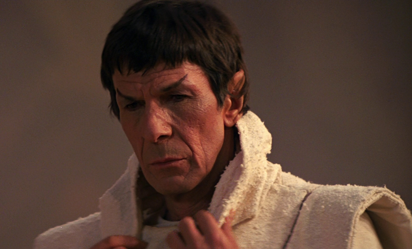Still frame from Star Trek III: The Search for Spock (1984) showing Spock.