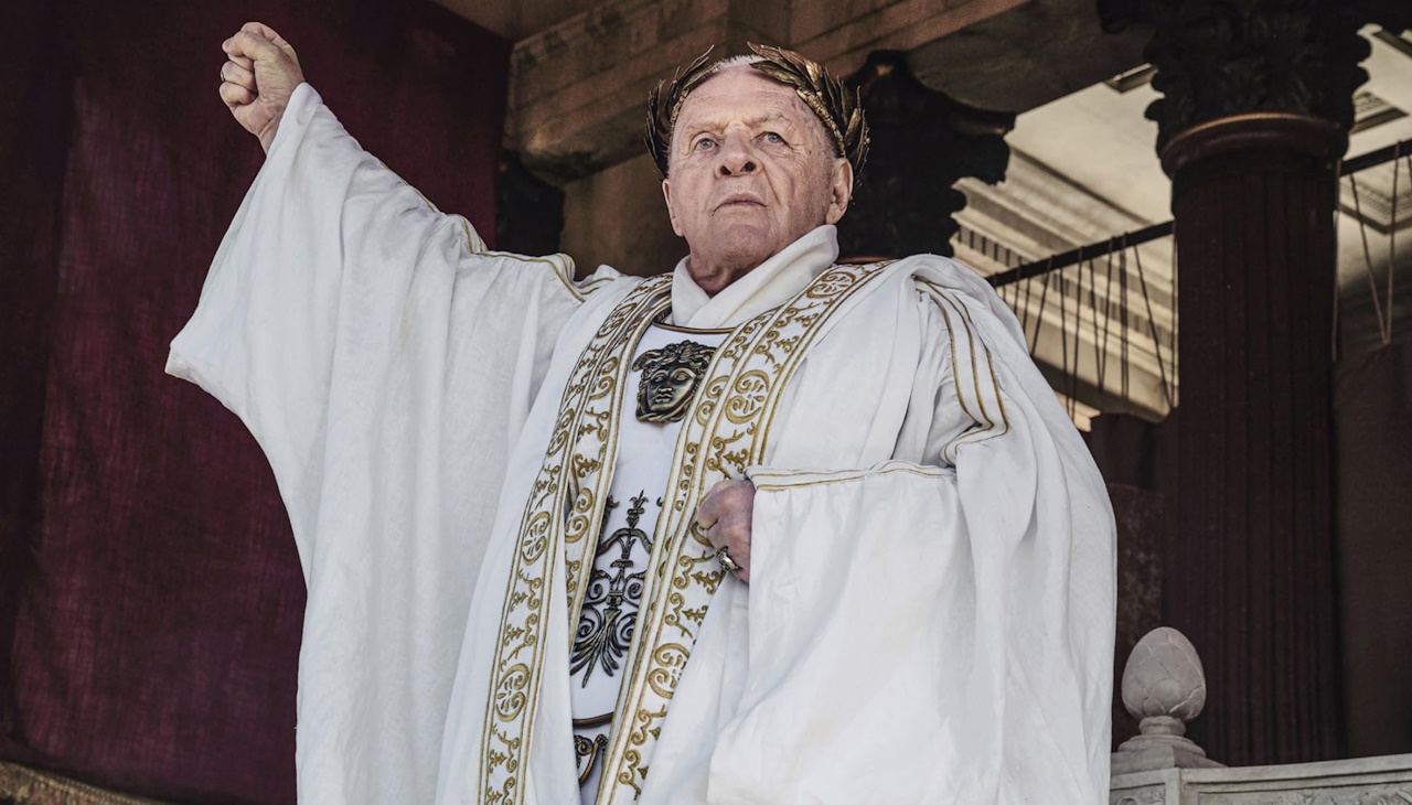 Promo photo for Those About To Die showing the Roman Emperor.