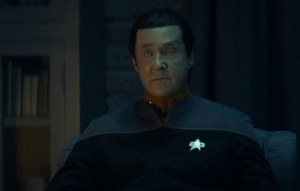 Still frame from Star Trek: Picard Season 1 (2020) showing the character of Data.