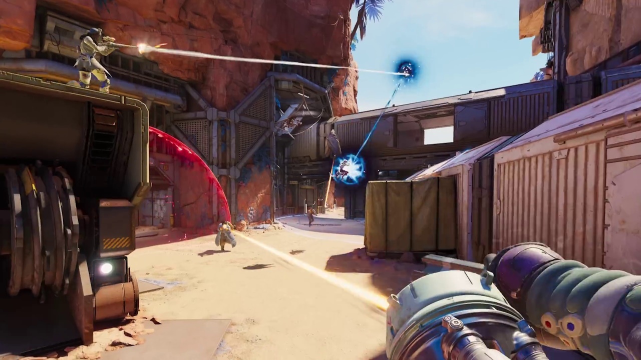 Still frame from the release trailer for Concord (2024) showing gameplay.