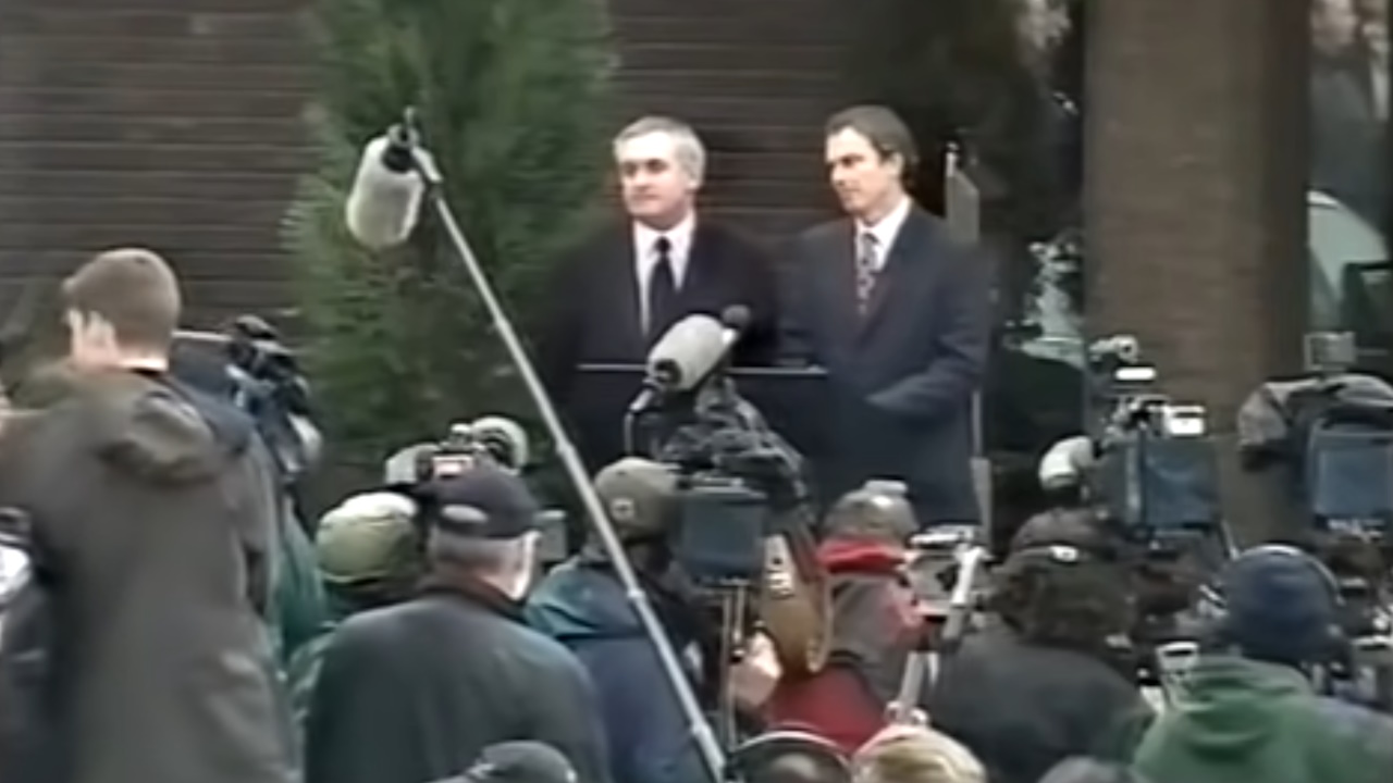 Still frame from a BBC News report in 1997 on the Good Friday Agreement.