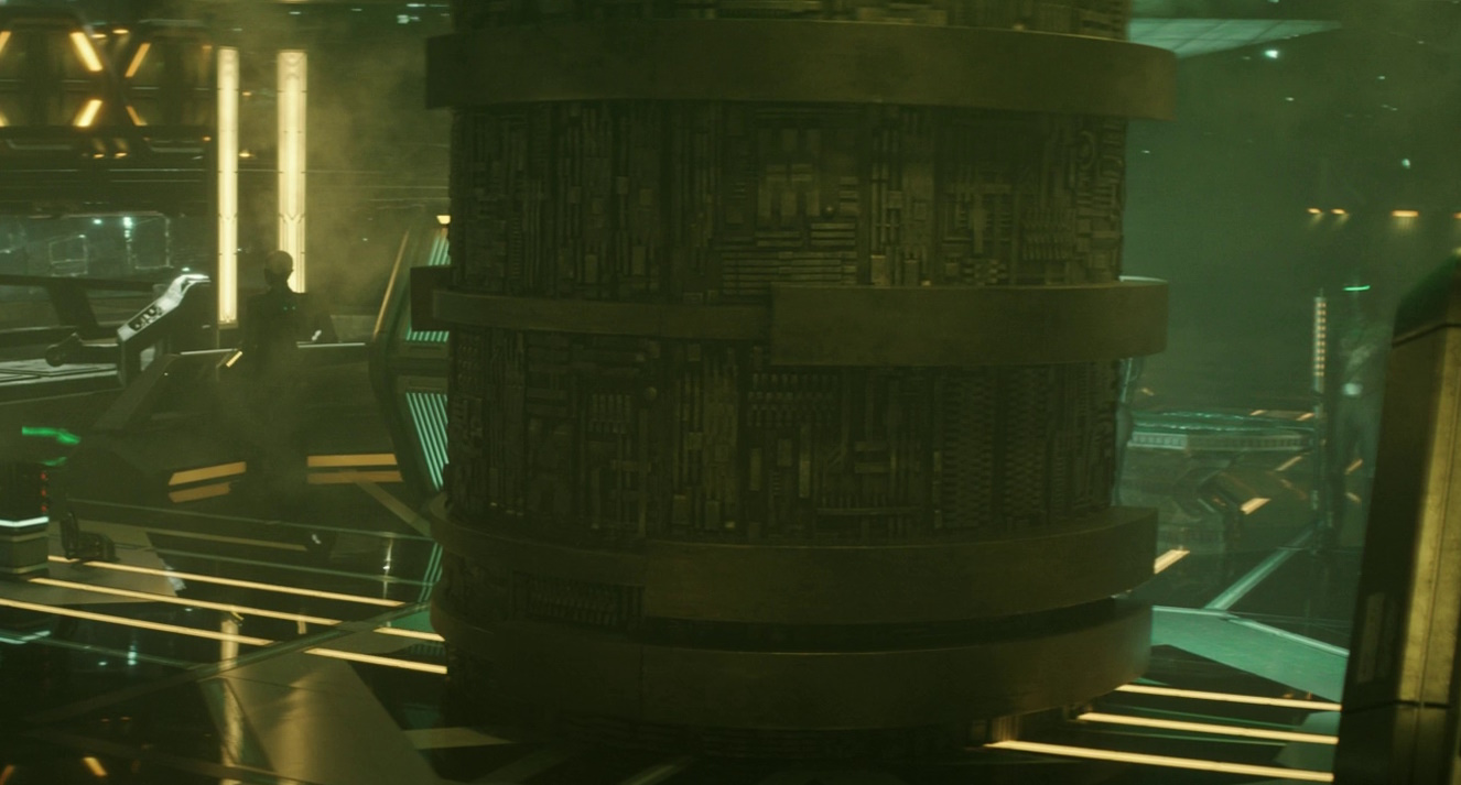 Still frame from Star Trek: Discovery Season 5 (2024) showing the Progenitors' device.