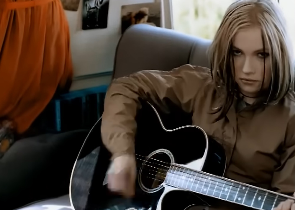 Lene Marlin in her music video for Sitting Down Here.