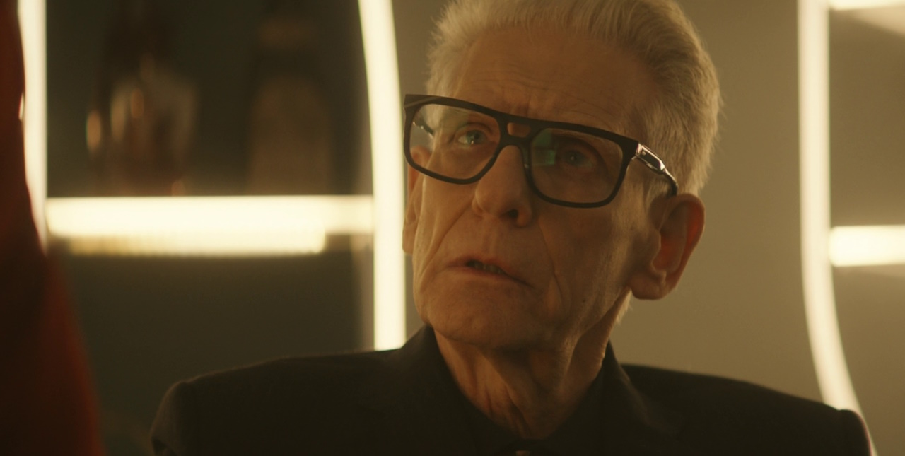 Still frame from Star Trek: Discovery Season 5 (2024) showing Kovich/Daniels at the end of the story.