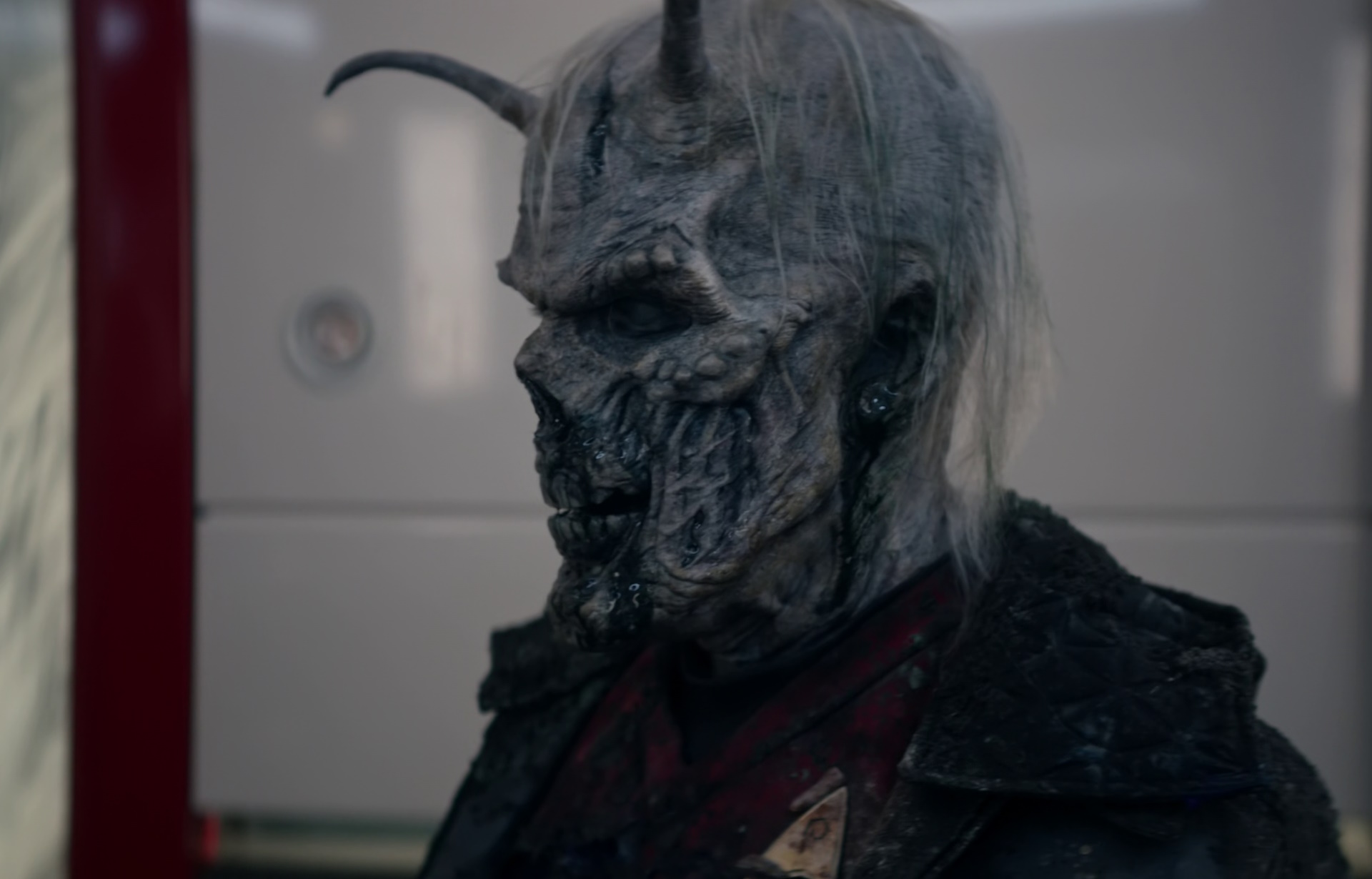 Still frame from Star Trek: Strange New Worlds Season 2 (2023) showing a zombified Hemmer.