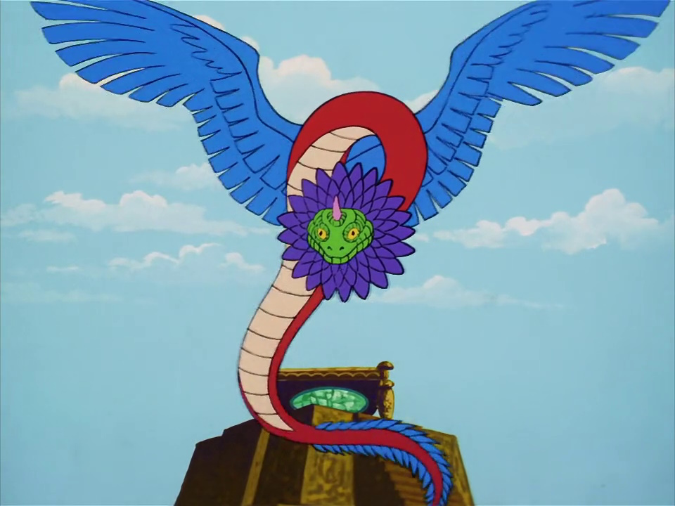 Still frame from Star Trek: The Animated Series Season 2 (1974) showing Kukulkan.