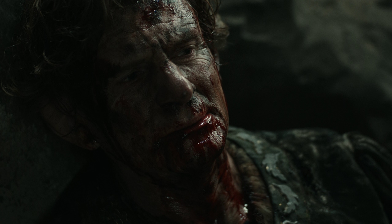 Still frame from The Lord of the Rings: The Rings of Power Season 2 (2024) showing Celebrimbor after he was injured.