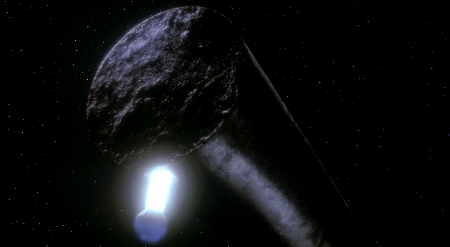 Still frame from Star Trek IV: The Voyage Home (1986) showing the Whale Probe.