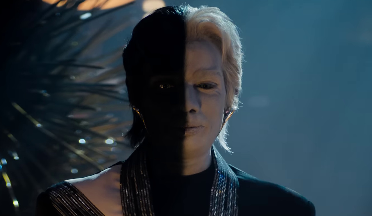 Still frame from the Section 31 trailer showing a half black, half white alien character.