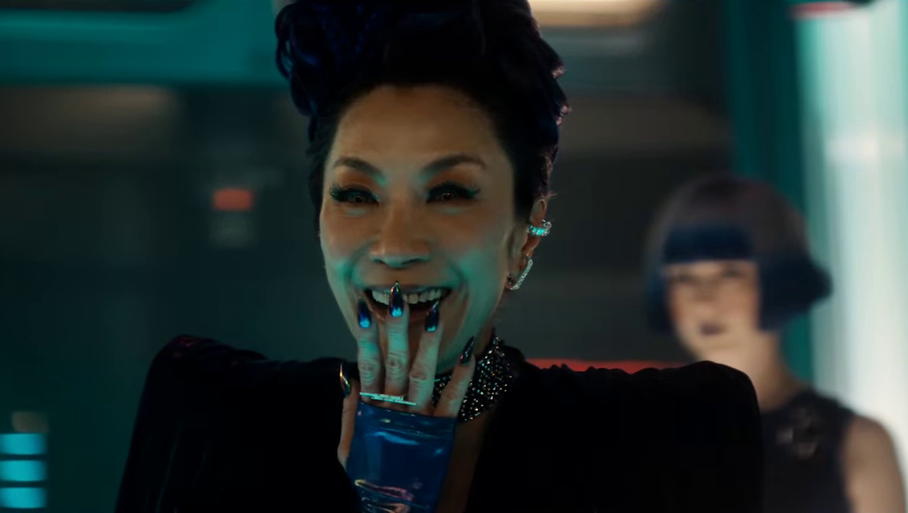 Still frame from the Section 31 trailer showing Georgiou laughing.