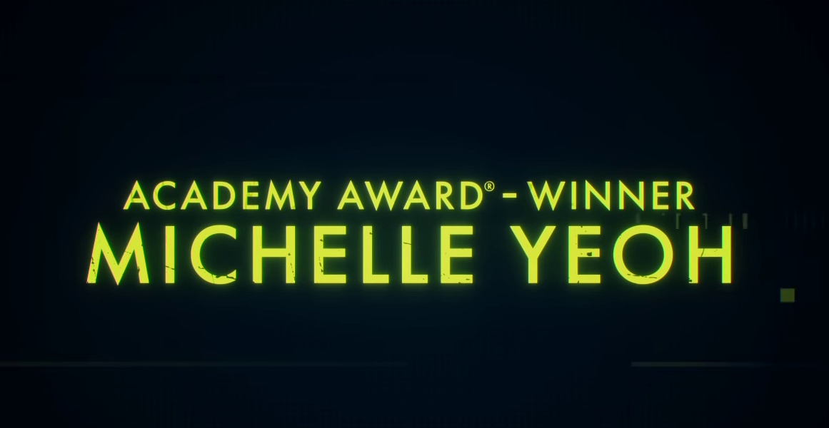 Still frame from the Section 31 trailer showing Michelle Yeoh's credit.
