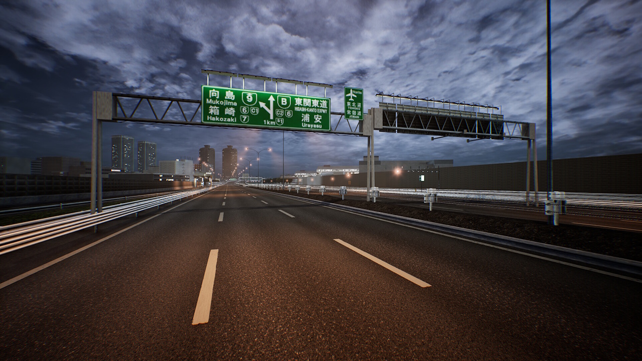 Promo screenshot for Tokyo Xtreme Racer (2025) showing an empty highway.