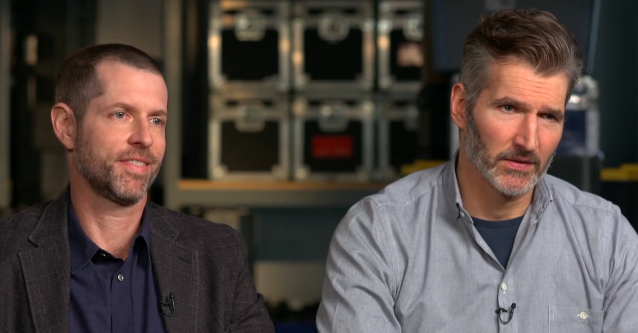 David Benioff and DB Weiss during an interview with 60 Minutes.