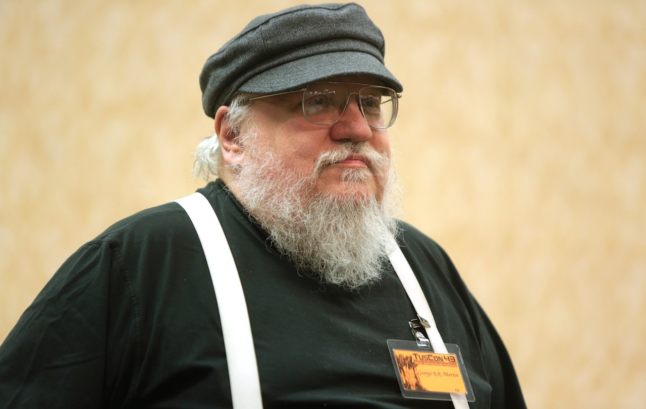 Photo of author George R R Martin at an event in Arizona in 2016.