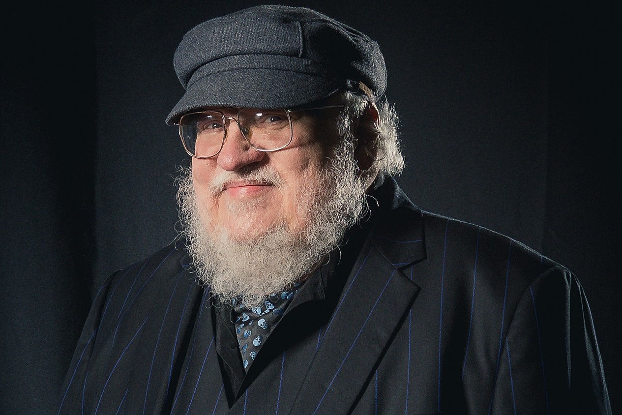 Photo of George R R Martin at an event in 2017.