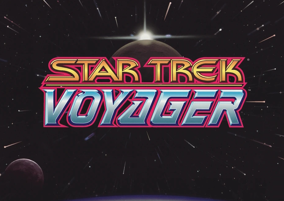 An early mock-up of the Star Trek: Voyager logo before the show premiered.