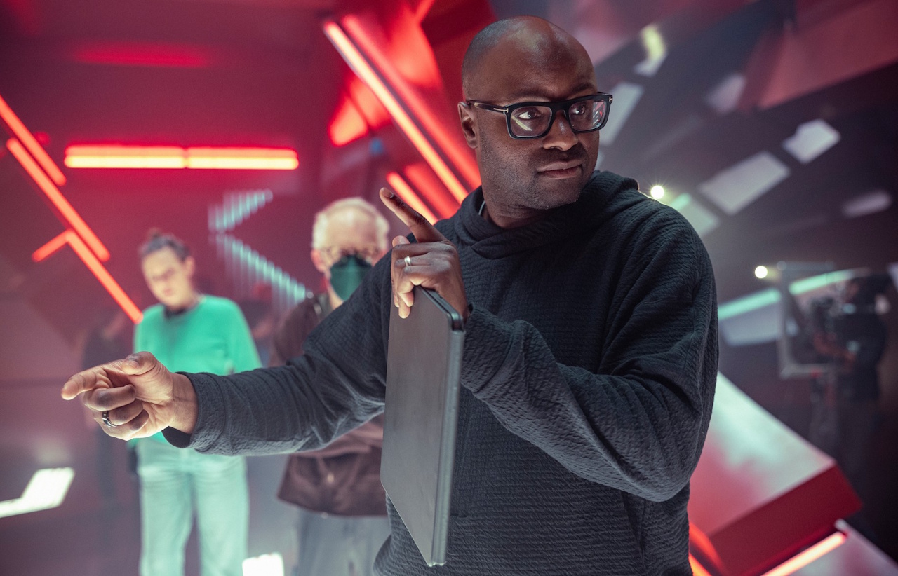 Promo photo from Star Trek: Section 31 (2025) showing director Olatunde Osunsanmi behind-the-scenes.