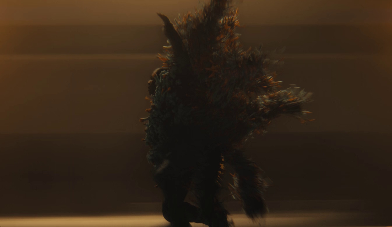 Still frame from Star Trek: Section 31 (2025) showing Quasi midway through changing shape.