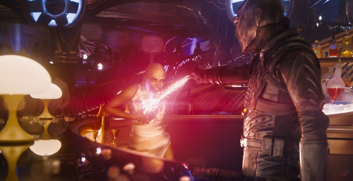 Still frame from Star Trek: Section 31 (2025) showing Melle's death.