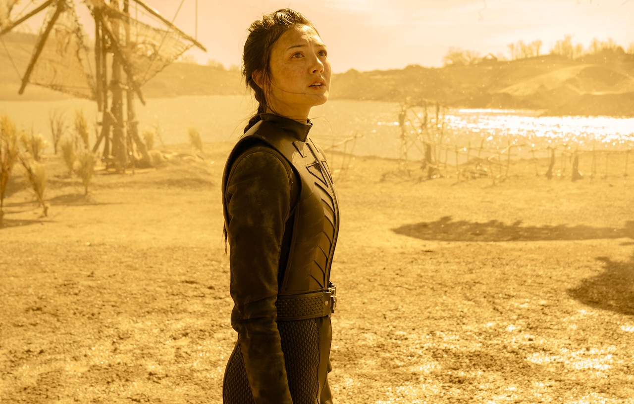 Promo photo from Star Trek: Section 31 (2025) showing young Georgiou on a yellow-tinted planet.