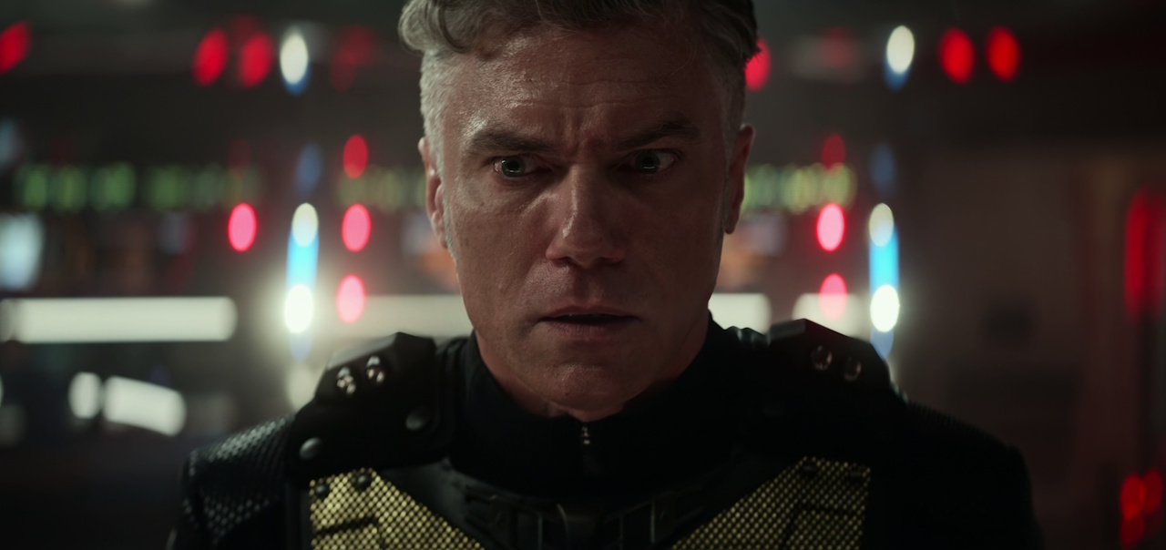 Still frame from Star Trek: Strange New Worlds Season 2 Episode 10 (2023) showing Captain Pike in the final shot of the episode.