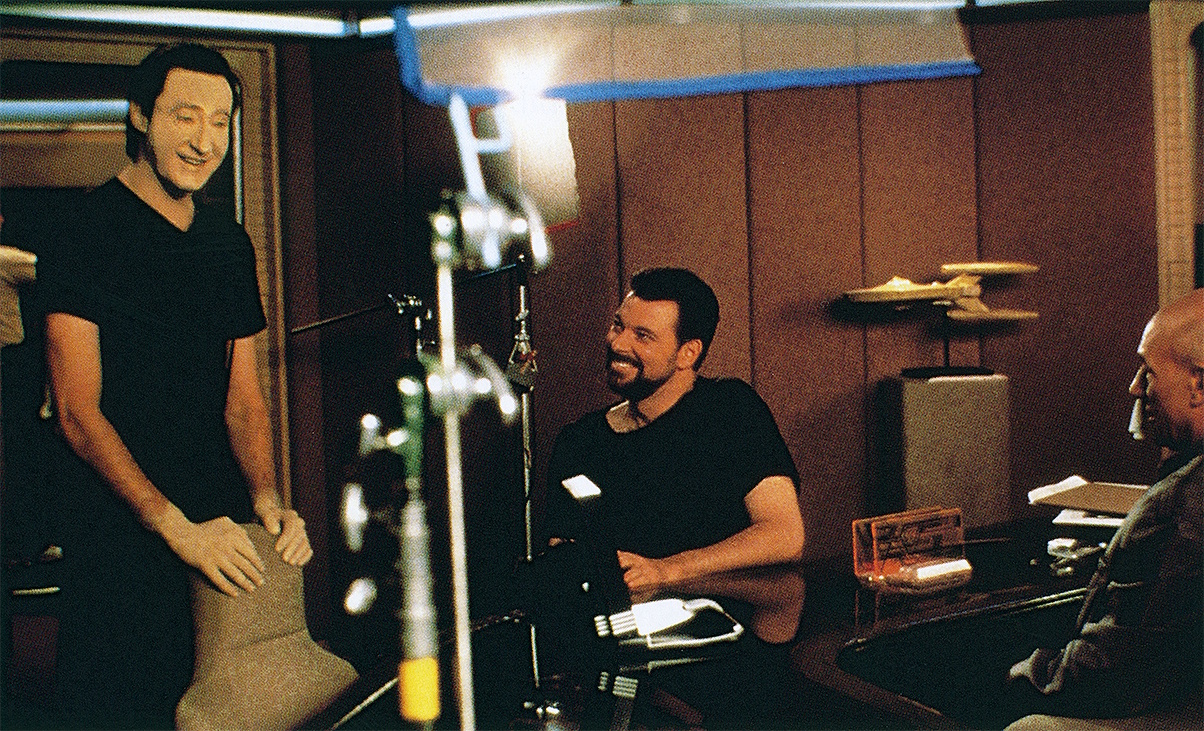Behind-the-scenes photo from Star Trek TNG