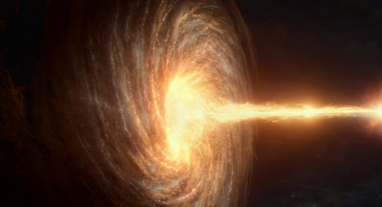 Still frame from Star Trek: Picard showing the mysterious transwarp anomaly.