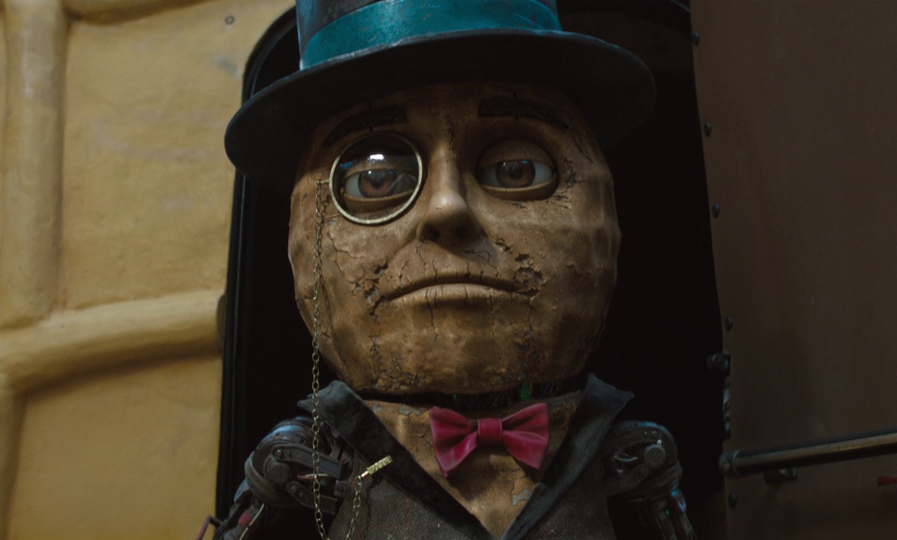 Still frame from The Electric State (2025) showing Mr Peanut.