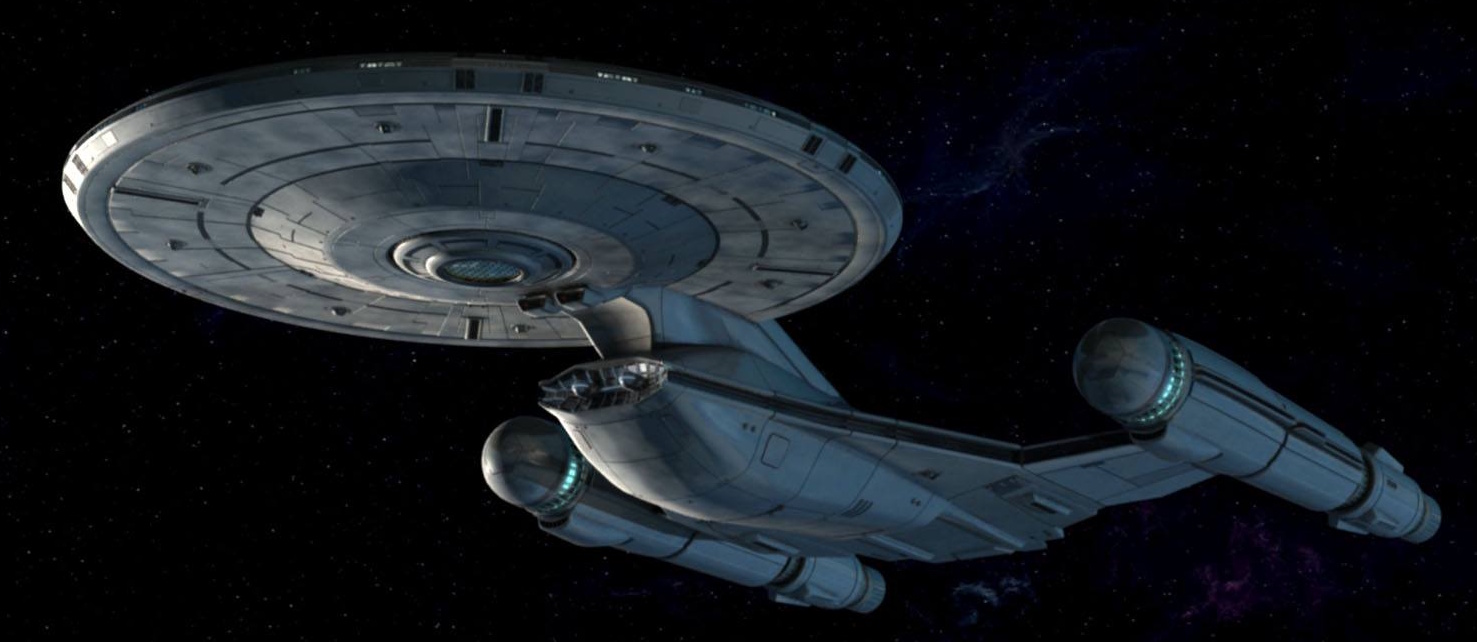 Early concept art of the USS Discovery from Star Trek: Discovery.