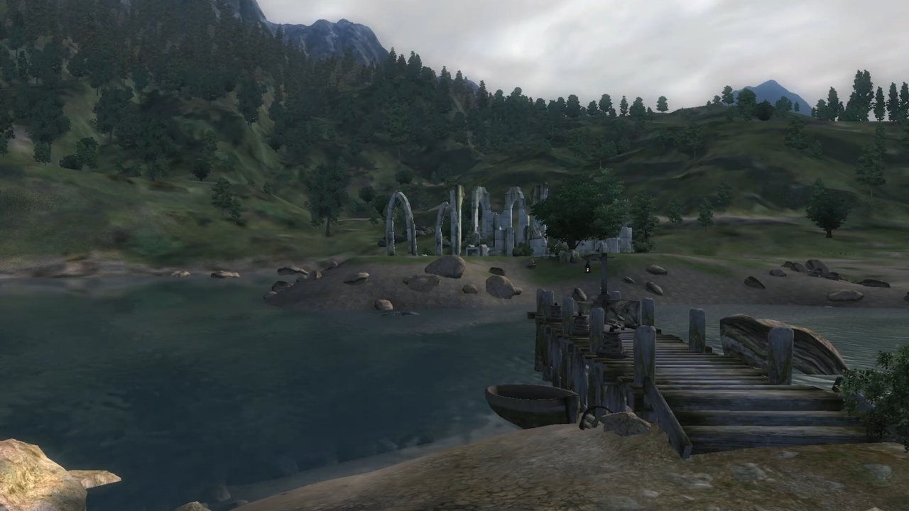 Screenshot of The Elder Scrolls IV: Oblivion showing the iconic sewer exit scene.