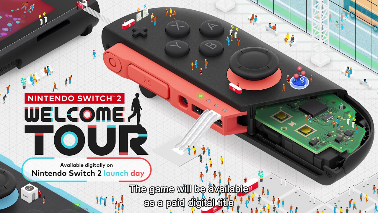 Still frame from the Nintendo Switch 2 broadcast showing Welcome Tour.