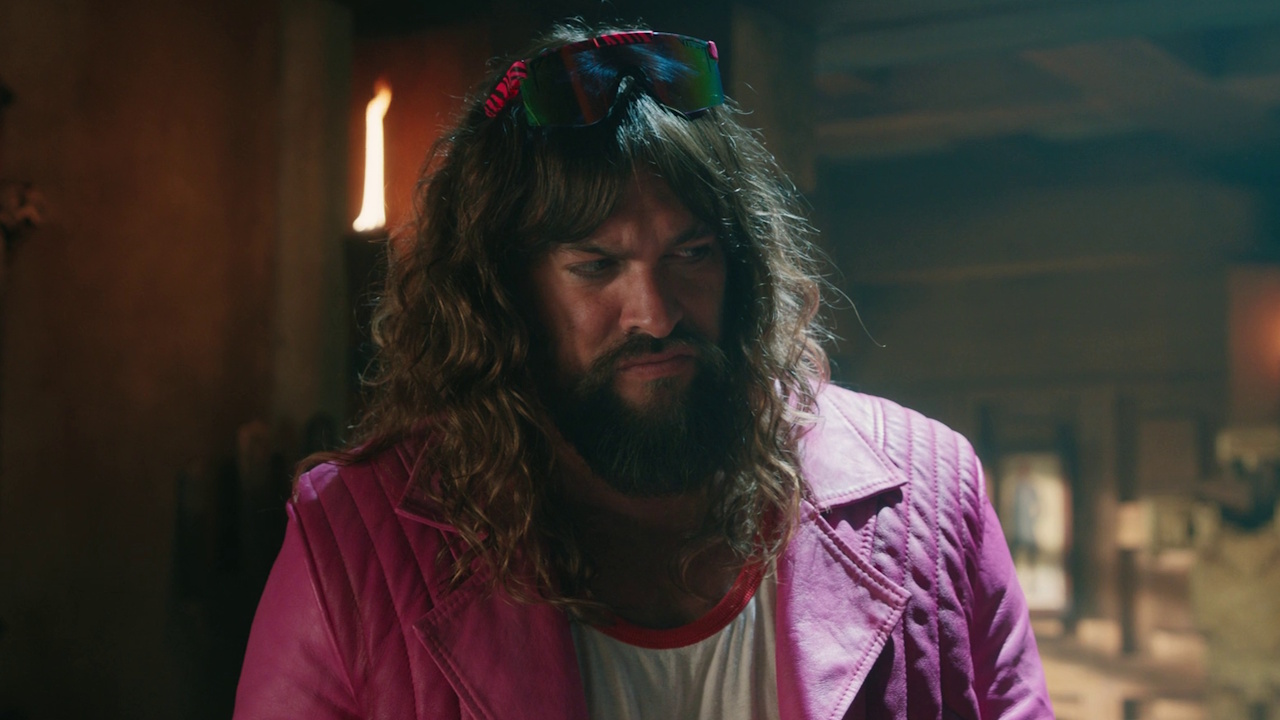 Still frame from A Minecraft Movie showing Garrett.