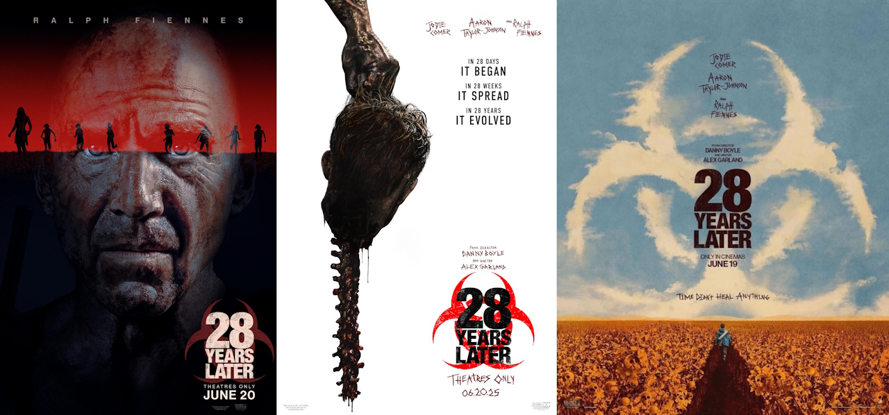 Three promo posters for 28 Years Later.