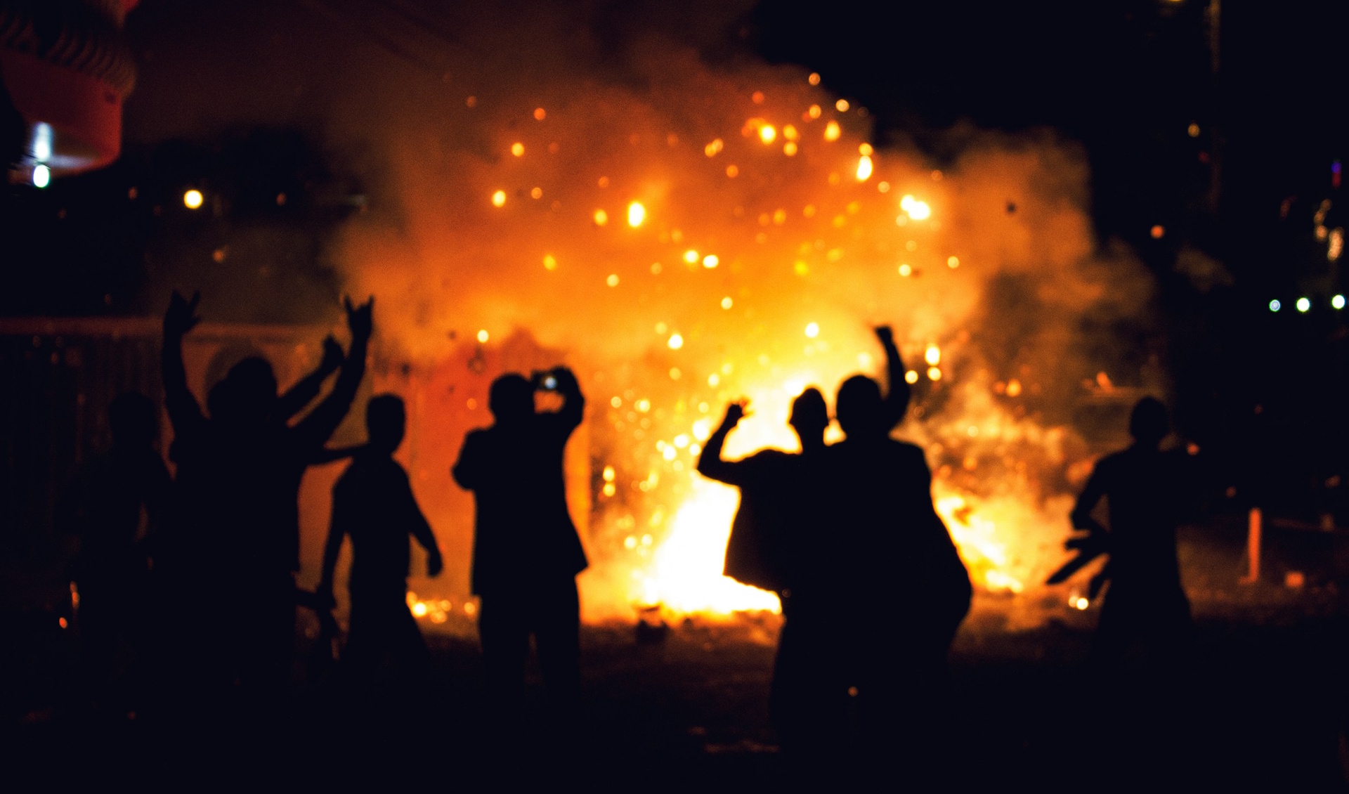 Stock photo of a "riot."