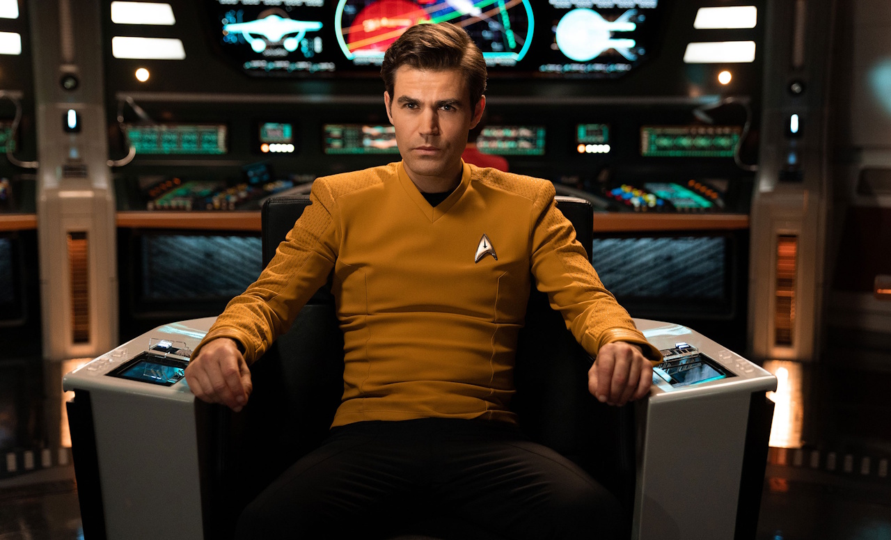 Promo photo from Star Trek: Strange New Worlds Season 1 showing Kirk.